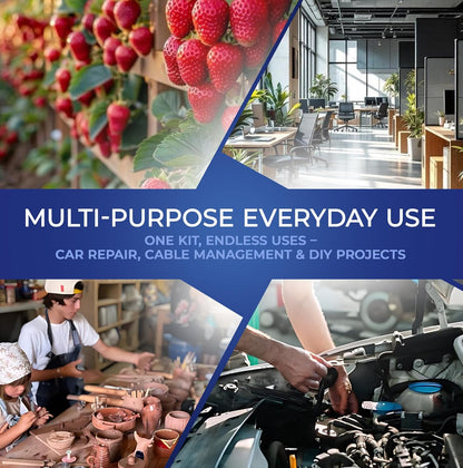 120 Pack POZOZA Nylon Universal Cable Tie Buckle - Zipper Clips For Car - Zip Tie Clips Automotive - Fasteners Clips - Heavy Duty Self - Locking Zipper Clips with Pin & Button