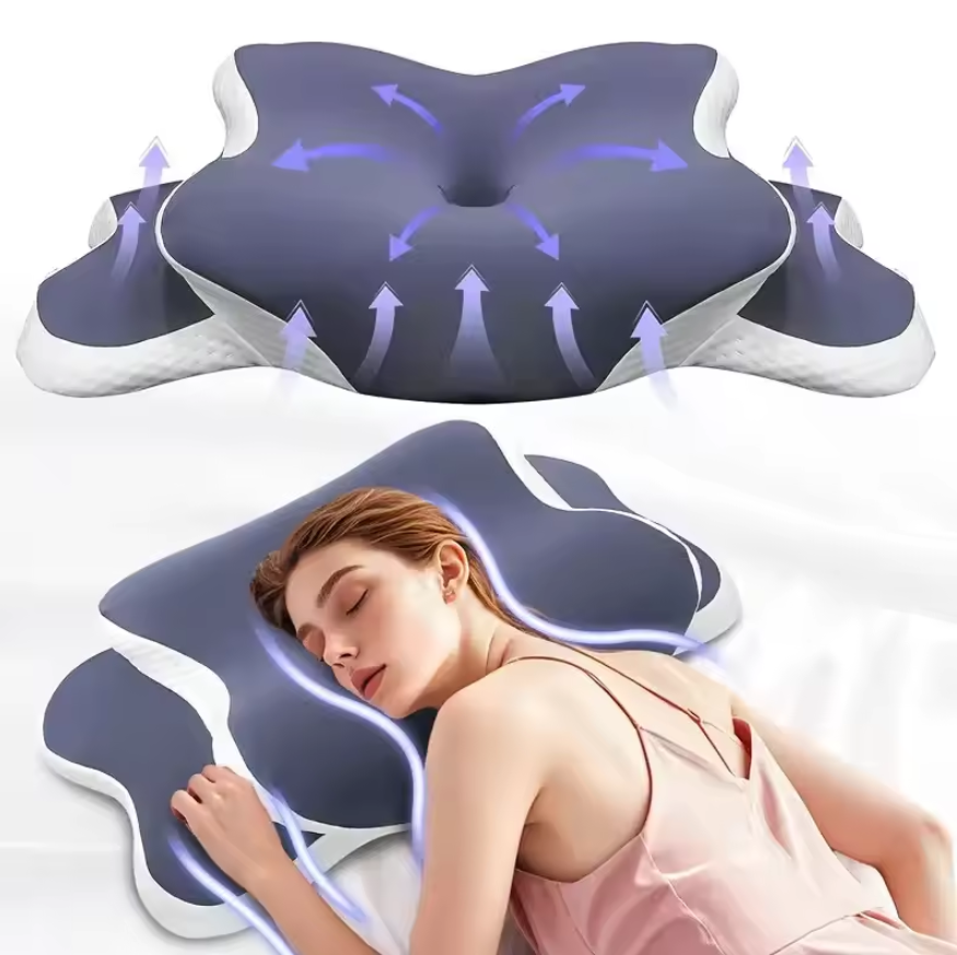 Ergonomic Neck Support Pillow – Memory Foam Comfort for Better Sleep and Reduced Neck Tension