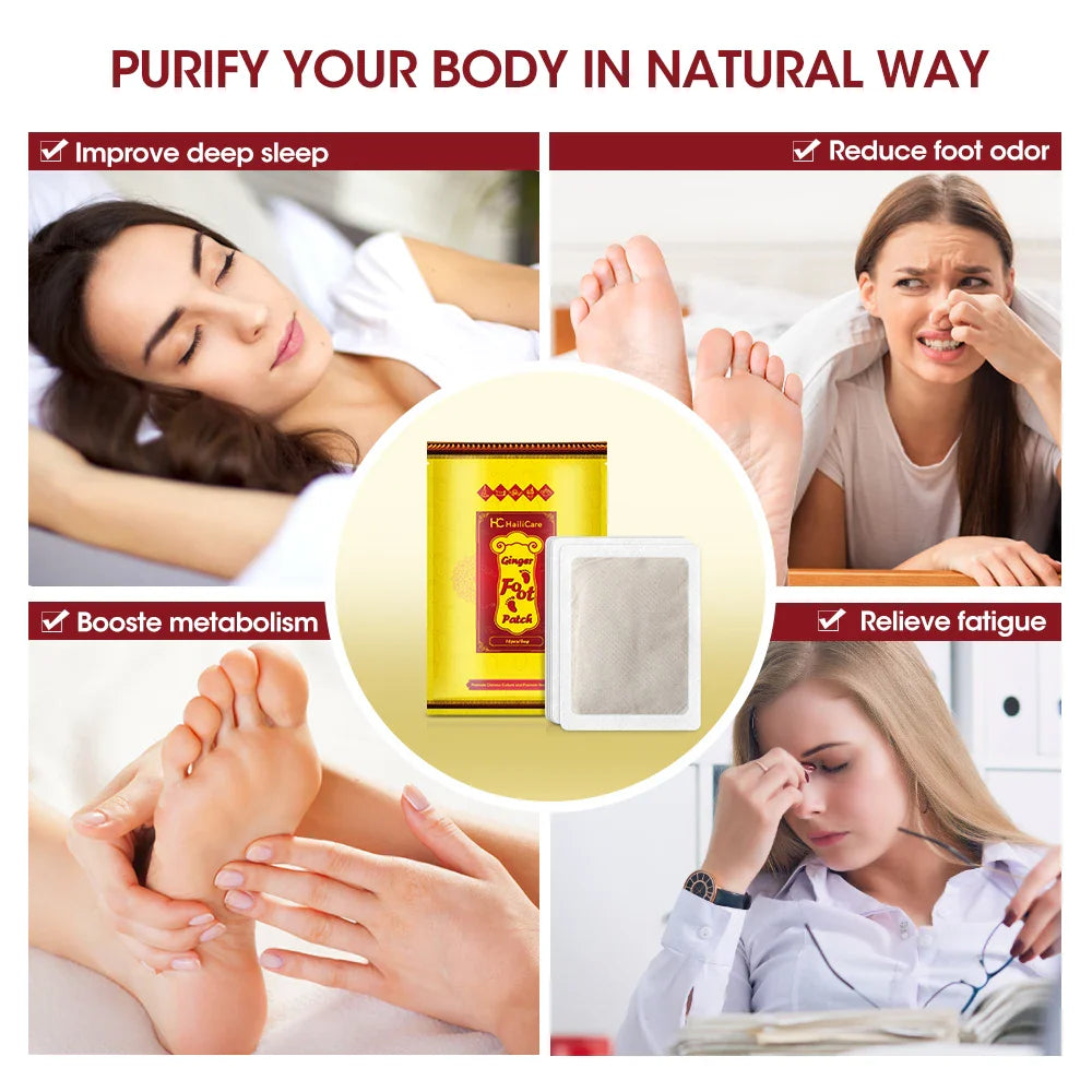 Overnight Herbal Foot Patches – Ginger Foot Pads for Better Sleep