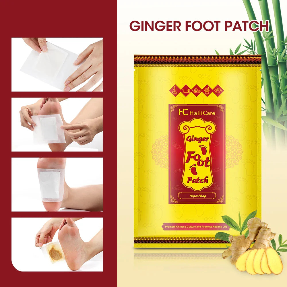 Overnight Herbal Foot Patches – Ginger Foot Pads for Better Sleep
