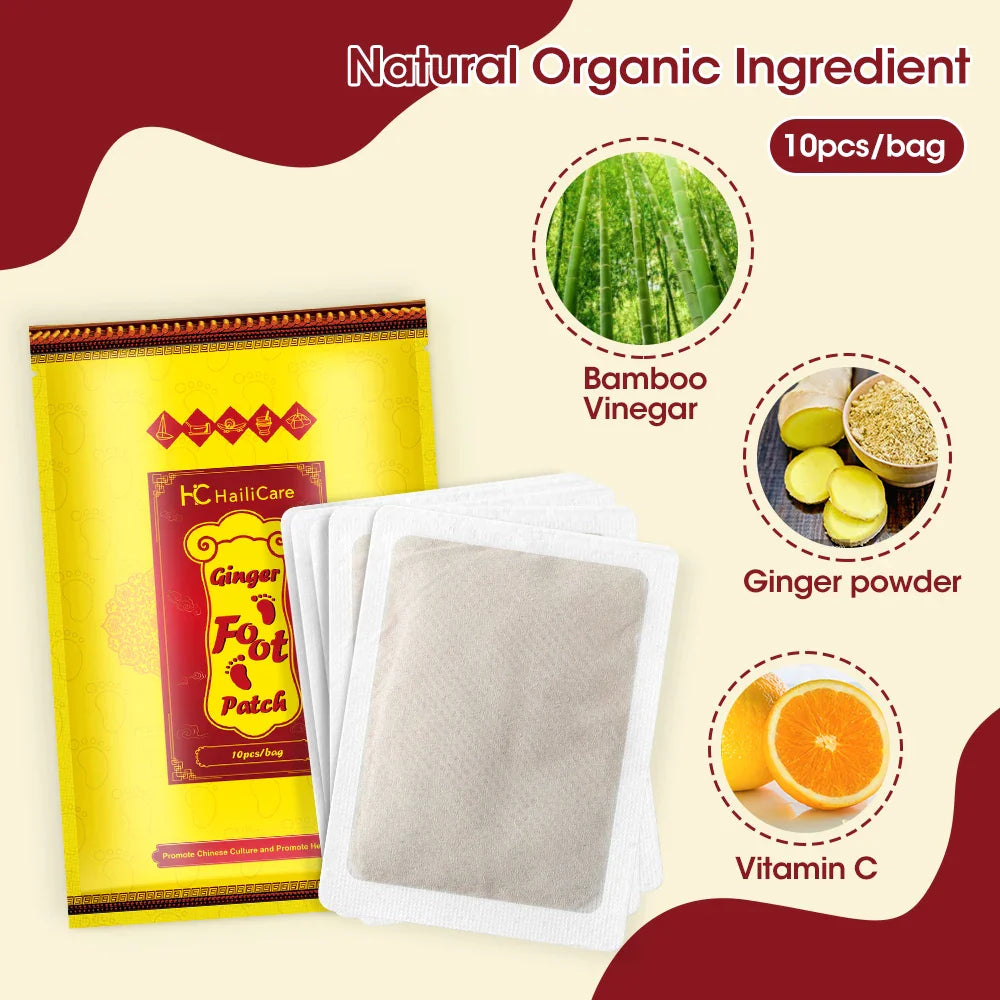Overnight Herbal Foot Patches – Ginger Foot Pads for Better Sleep