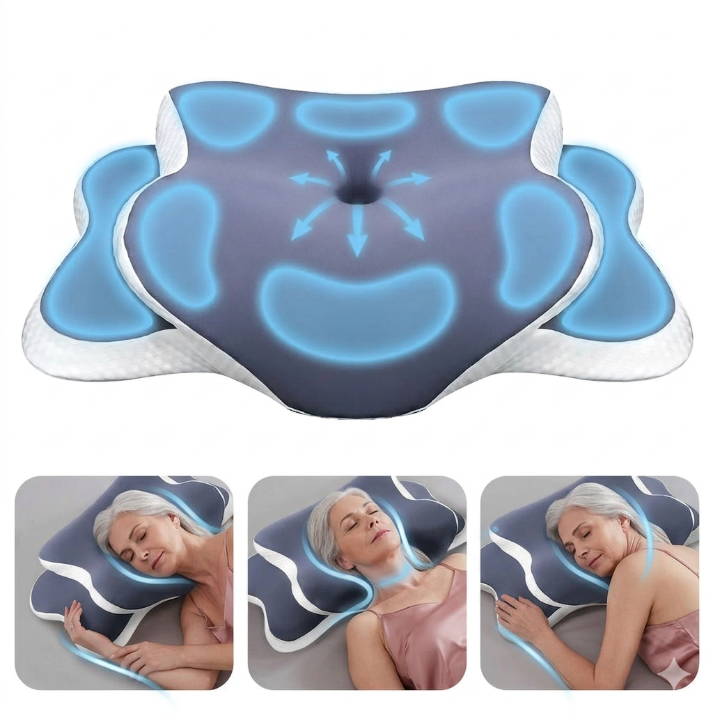 Ergonomic Neck Support Pillow – Memory Foam Comfort for Better Sleep and Reduced Neck Tension