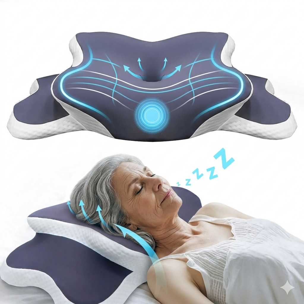Ergonomic Neck Support Pillow – Memory Foam Comfort for Better Sleep and Reduced Neck Tension