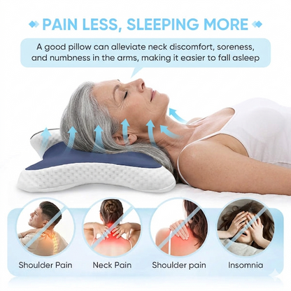 Ergonomic Neck Support Pillow – Memory Foam Comfort for Better Sleep and Reduced Neck Tension